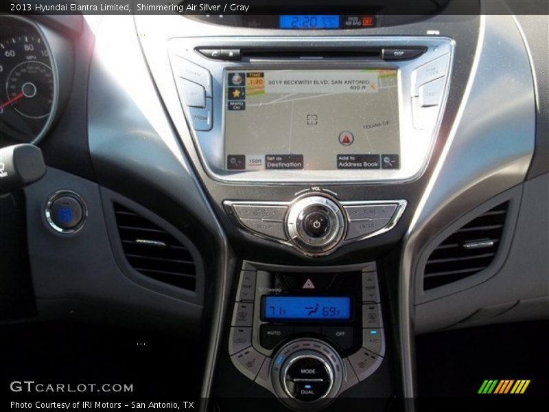Shimmering Air Silver / Gray 2013 Hyundai Elantra Limited