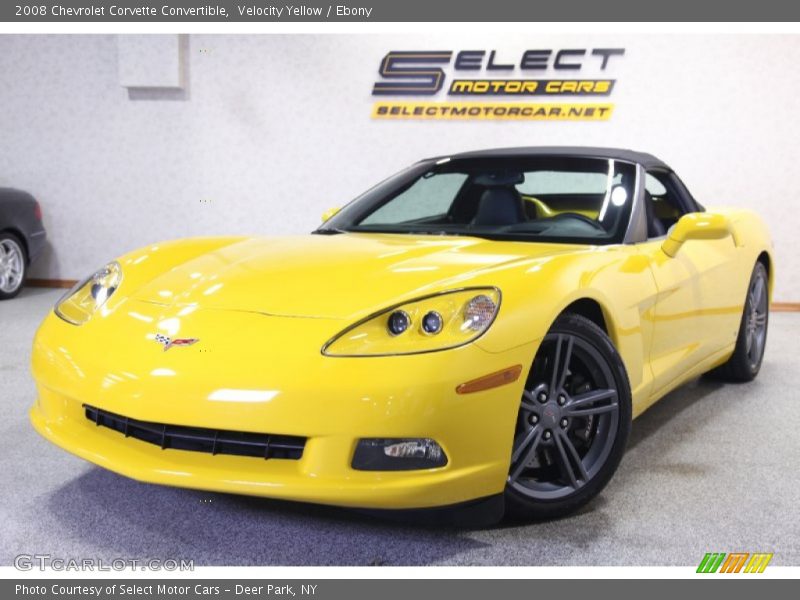 Velocity Yellow / Ebony 2008 Chevrolet Corvette Convertible