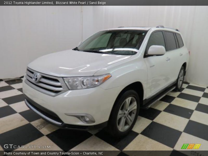 Blizzard White Pearl / Sand Beige 2012 Toyota Highlander Limited