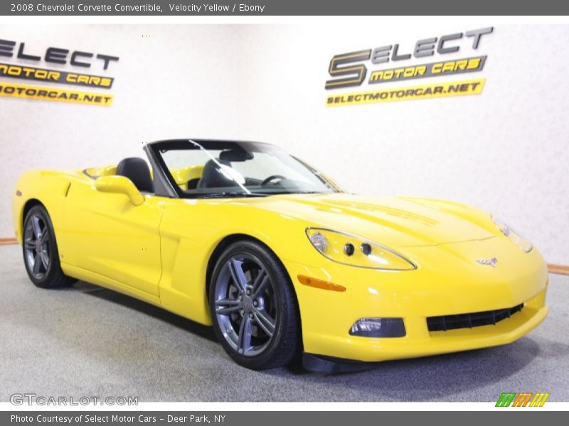 Velocity Yellow / Ebony 2008 Chevrolet Corvette Convertible