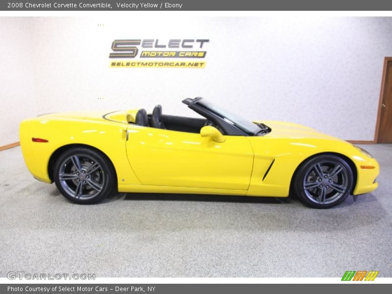 Velocity Yellow / Ebony 2008 Chevrolet Corvette Convertible