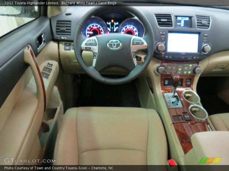 Blizzard White Pearl / Sand Beige 2012 Toyota Highlander Limited