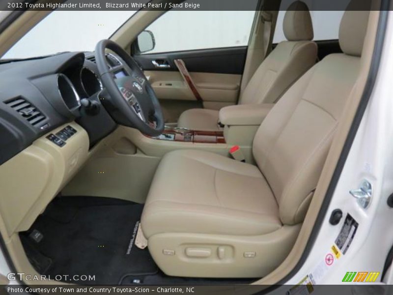 Blizzard White Pearl / Sand Beige 2012 Toyota Highlander Limited