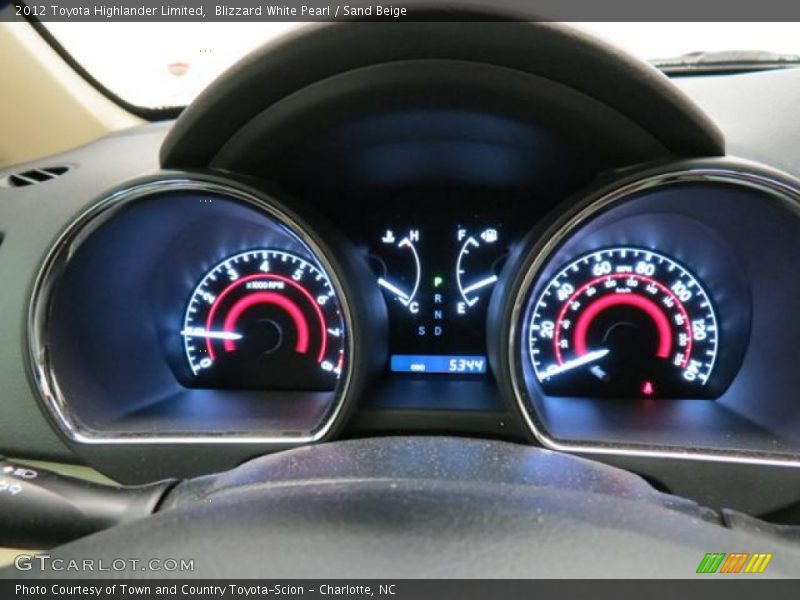 Blizzard White Pearl / Sand Beige 2012 Toyota Highlander Limited