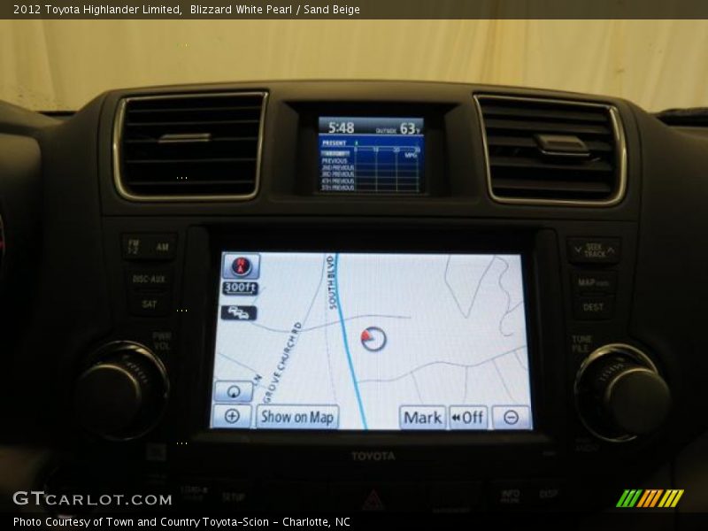 Blizzard White Pearl / Sand Beige 2012 Toyota Highlander Limited