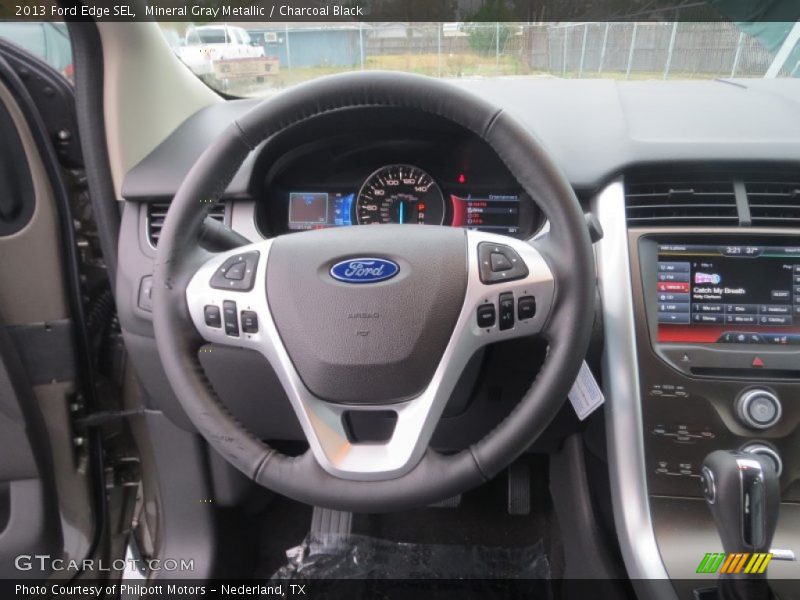 Mineral Gray Metallic / Charcoal Black 2013 Ford Edge SEL