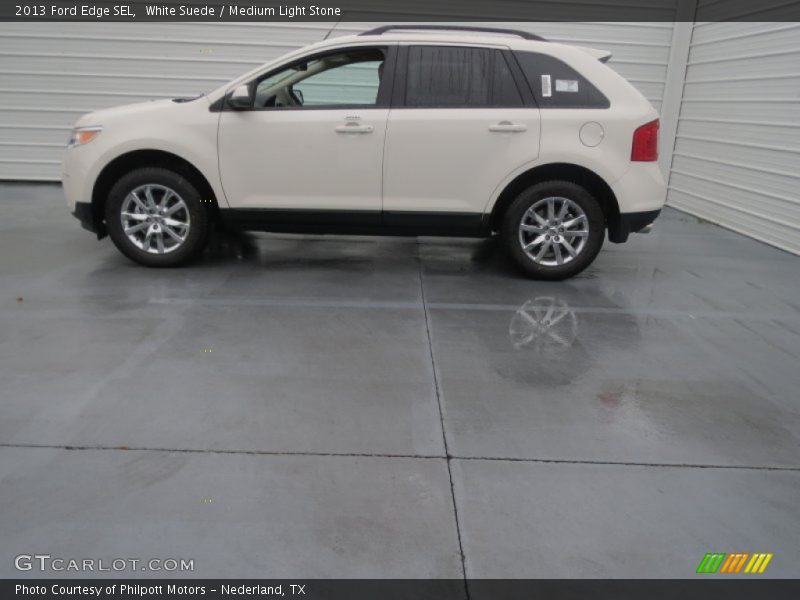 White Suede / Medium Light Stone 2013 Ford Edge SEL