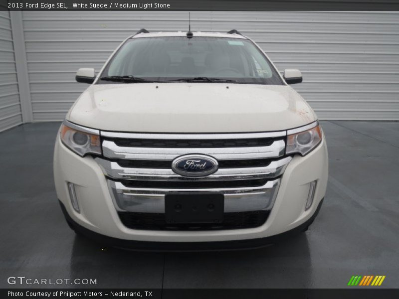 White Suede / Medium Light Stone 2013 Ford Edge SEL