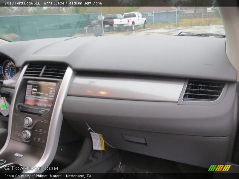 White Suede / Medium Light Stone 2013 Ford Edge SEL