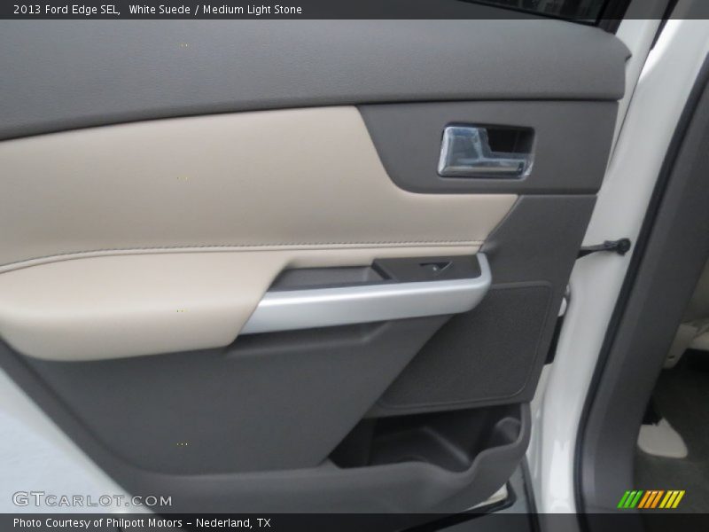White Suede / Medium Light Stone 2013 Ford Edge SEL