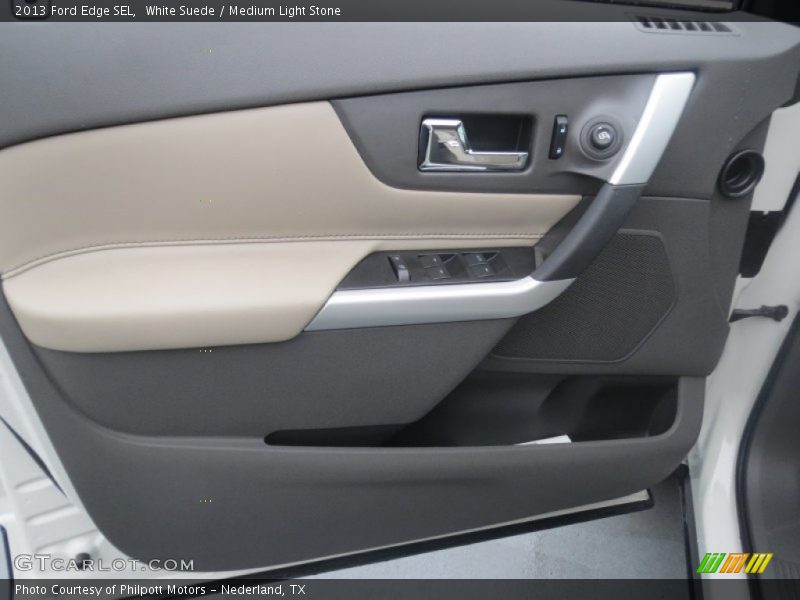 White Suede / Medium Light Stone 2013 Ford Edge SEL