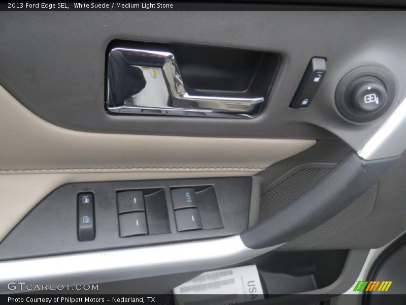White Suede / Medium Light Stone 2013 Ford Edge SEL