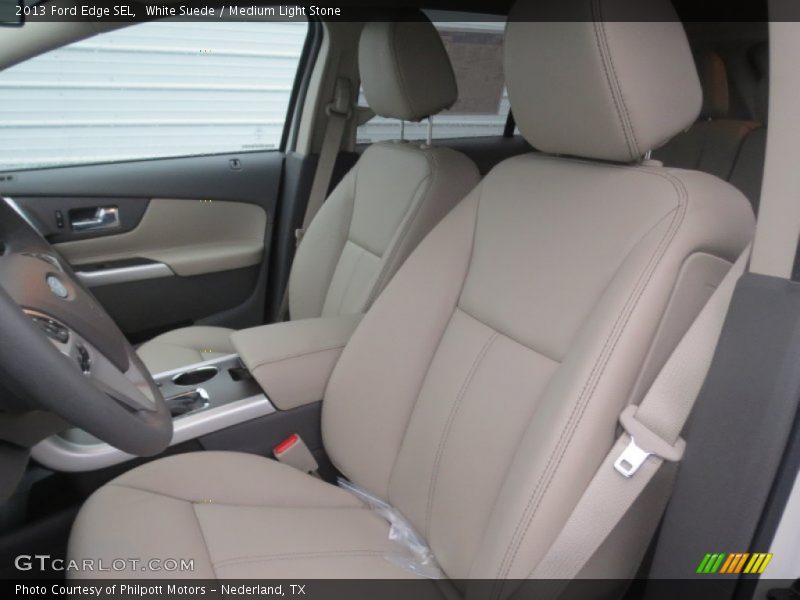 White Suede / Medium Light Stone 2013 Ford Edge SEL
