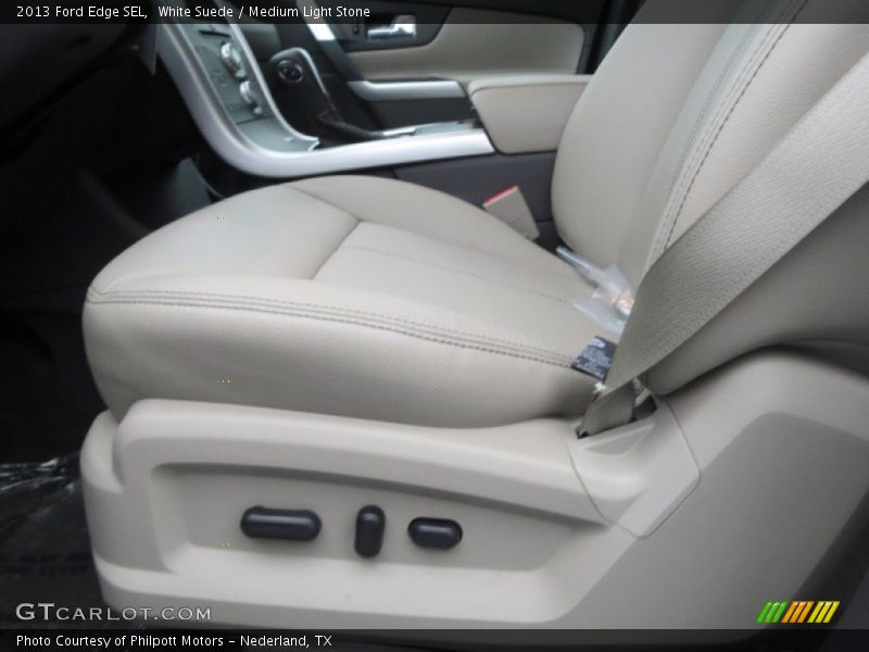 White Suede / Medium Light Stone 2013 Ford Edge SEL