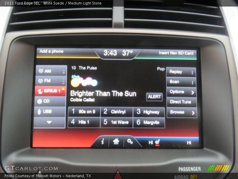 White Suede / Medium Light Stone 2013 Ford Edge SEL