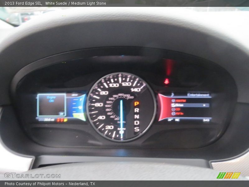White Suede / Medium Light Stone 2013 Ford Edge SEL
