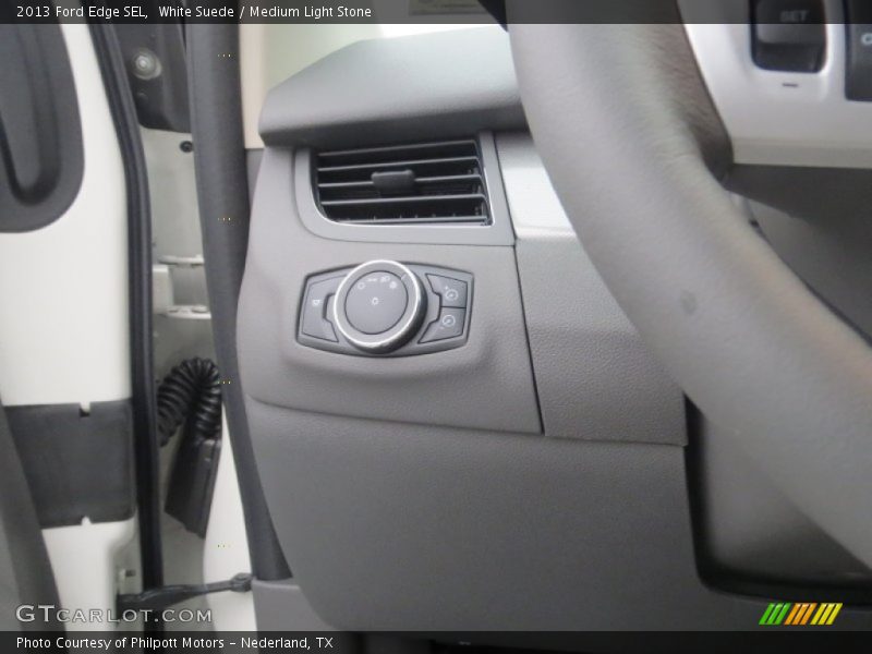 White Suede / Medium Light Stone 2013 Ford Edge SEL