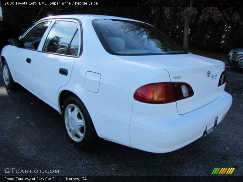 Super White / Pebble Beige 2000 Toyota Corolla VE