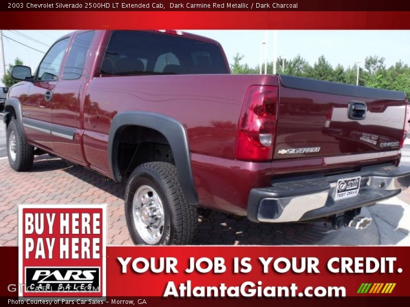 Dark Carmine Red Metallic / Dark Charcoal 2003 Chevrolet Silverado 2500HD LT Extended Cab