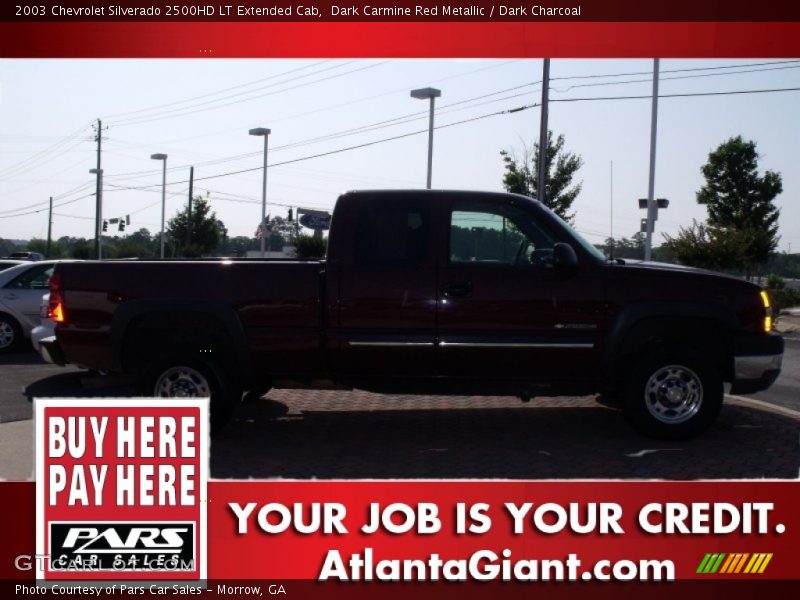 Dark Carmine Red Metallic / Dark Charcoal 2003 Chevrolet Silverado 2500HD LT Extended Cab