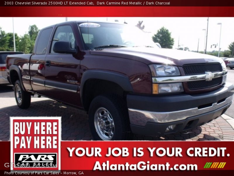 Dark Carmine Red Metallic / Dark Charcoal 2003 Chevrolet Silverado 2500HD LT Extended Cab