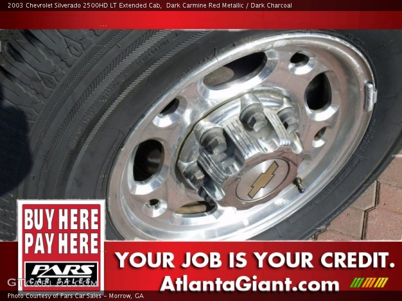 Dark Carmine Red Metallic / Dark Charcoal 2003 Chevrolet Silverado 2500HD LT Extended Cab