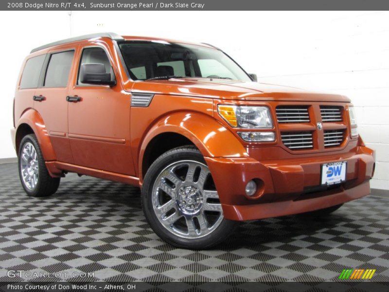 Sunburst Orange Pearl / Dark Slate Gray 2008 Dodge Nitro R/T 4x4