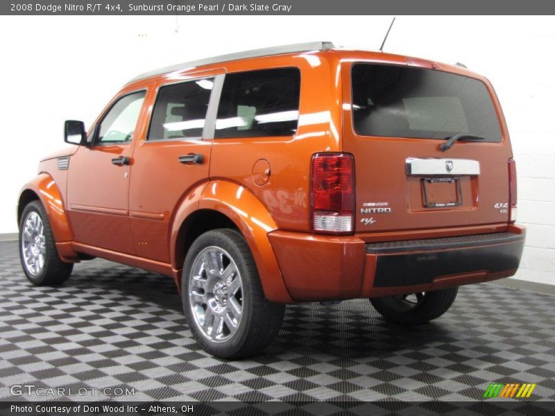 Sunburst Orange Pearl / Dark Slate Gray 2008 Dodge Nitro R/T 4x4