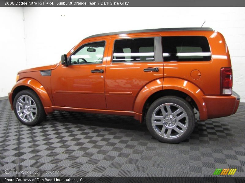 Sunburst Orange Pearl / Dark Slate Gray 2008 Dodge Nitro R/T 4x4