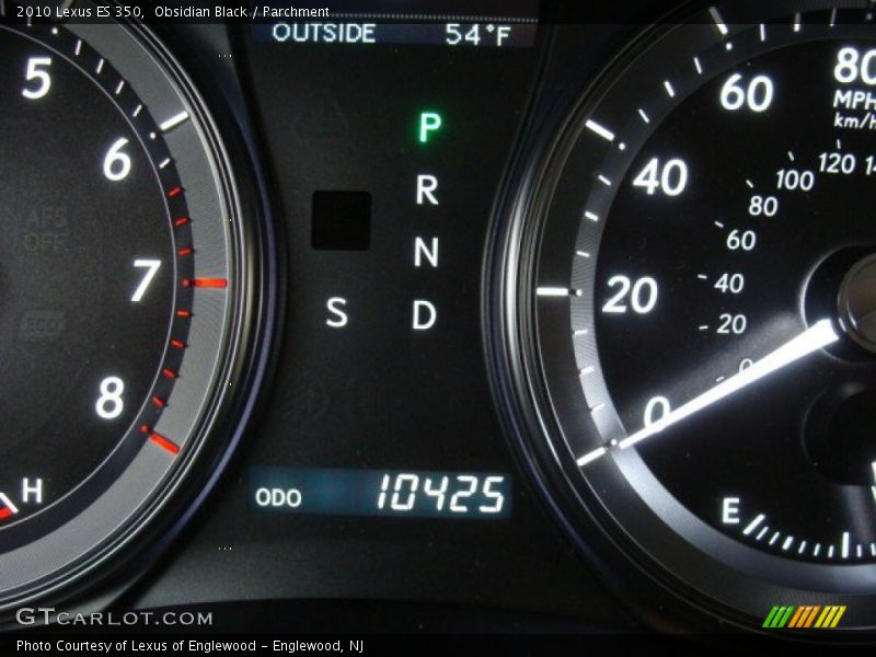 Obsidian Black / Parchment 2010 Lexus ES 350