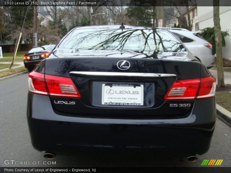 Black Sapphire Pearl / Parchment 2010 Lexus ES 350