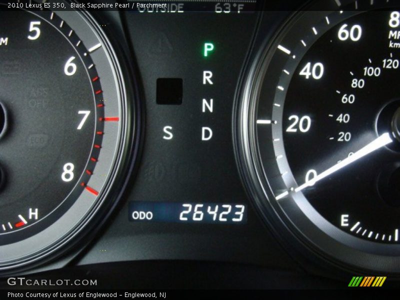 Black Sapphire Pearl / Parchment 2010 Lexus ES 350