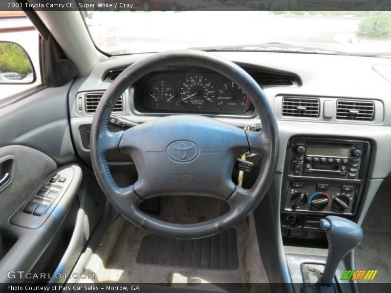 Super White / Gray 2001 Toyota Camry CE
