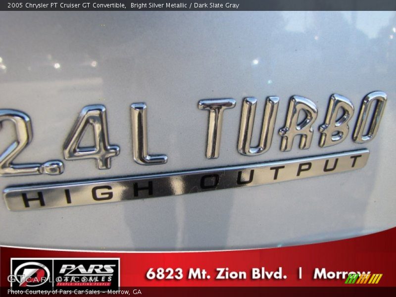 Bright Silver Metallic / Dark Slate Gray 2005 Chrysler PT Cruiser GT Convertible