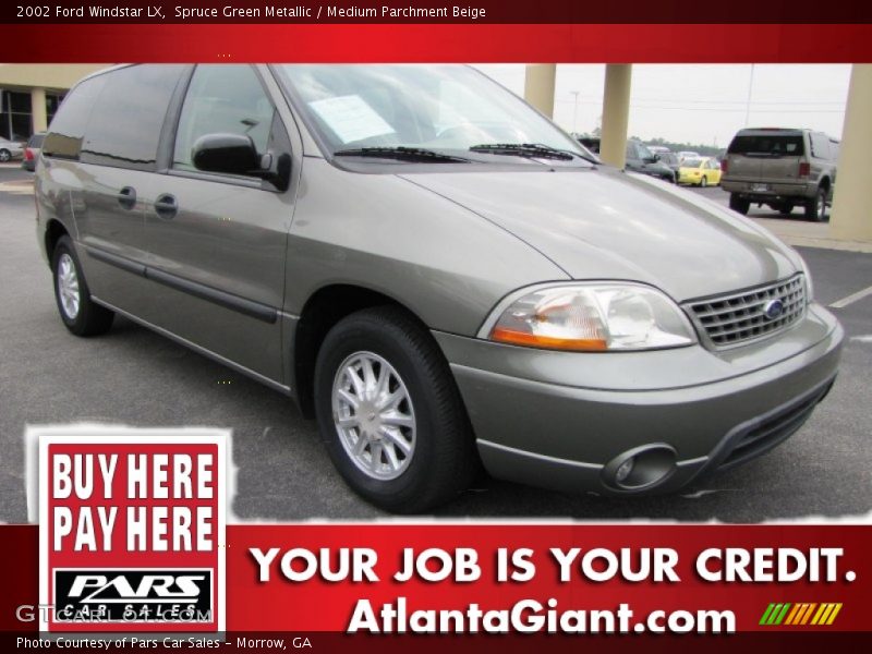 Spruce Green Metallic / Medium Parchment Beige 2002 Ford Windstar LX