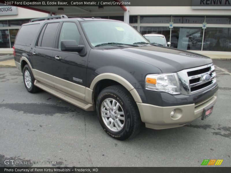 Carbon Metallic / Camel/Grey Stone 2007 Ford Expedition EL Eddie Bauer