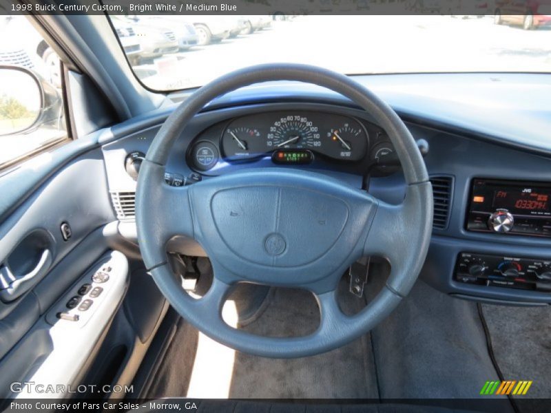 Bright White / Medium Blue 1998 Buick Century Custom