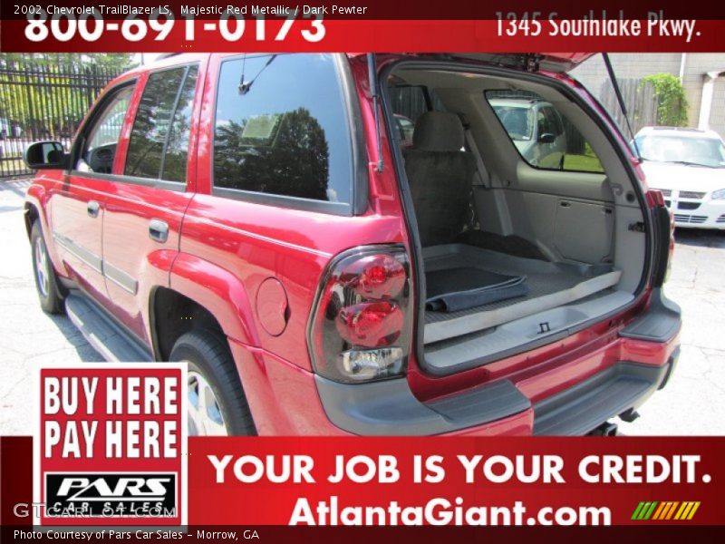 Majestic Red Metallic / Dark Pewter 2002 Chevrolet TrailBlazer LS