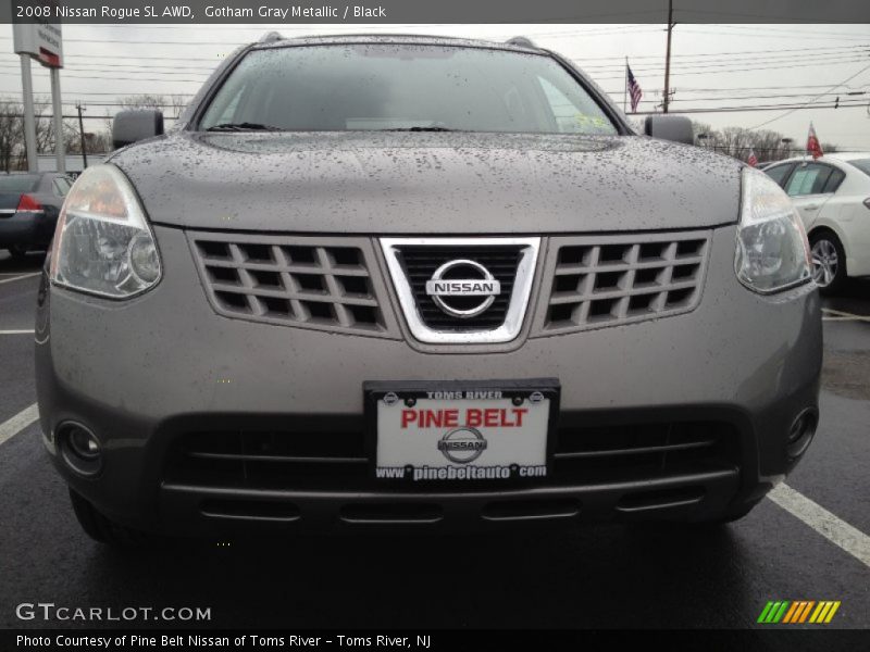 Gotham Gray Metallic / Black 2008 Nissan Rogue SL AWD