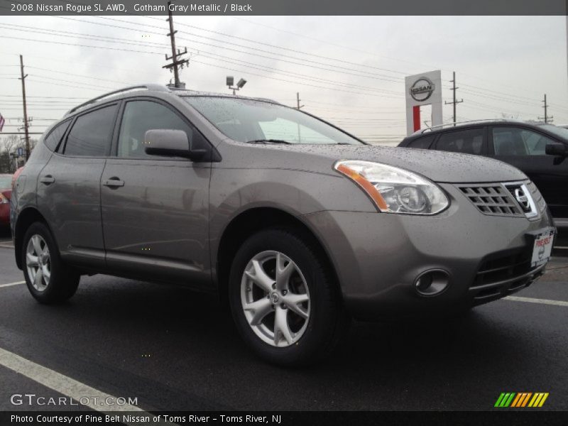 Gotham Gray Metallic / Black 2008 Nissan Rogue SL AWD