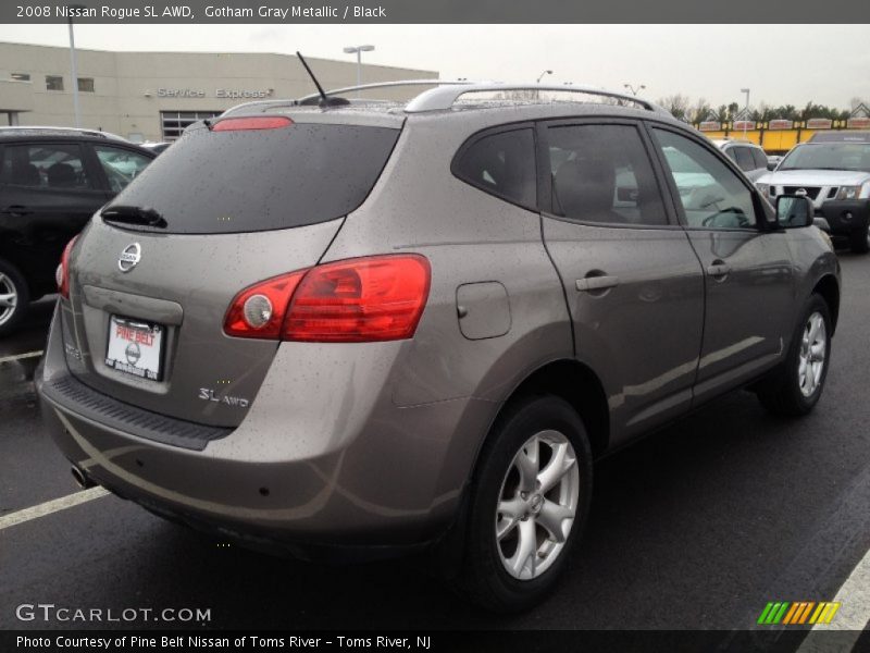 Gotham Gray Metallic / Black 2008 Nissan Rogue SL AWD
