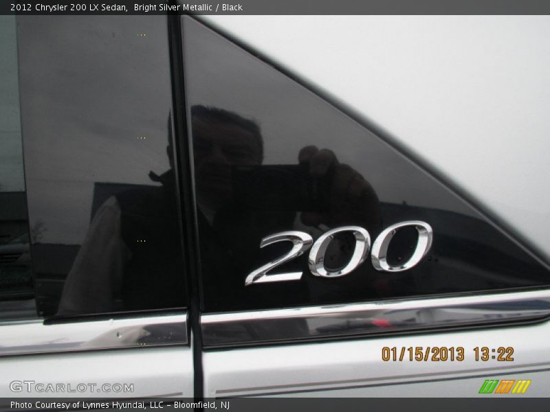 Bright Silver Metallic / Black 2012 Chrysler 200 LX Sedan