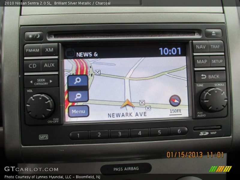 Brilliant Silver Metallic / Charcoal 2010 Nissan Sentra 2.0 SL