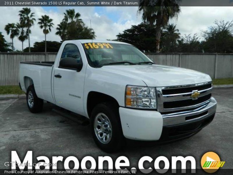 Summit White / Dark Titanium 2011 Chevrolet Silverado 1500 LS Regular Cab