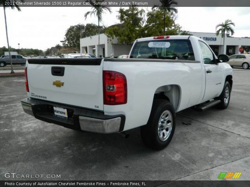 Summit White / Dark Titanium 2011 Chevrolet Silverado 1500 LS Regular Cab