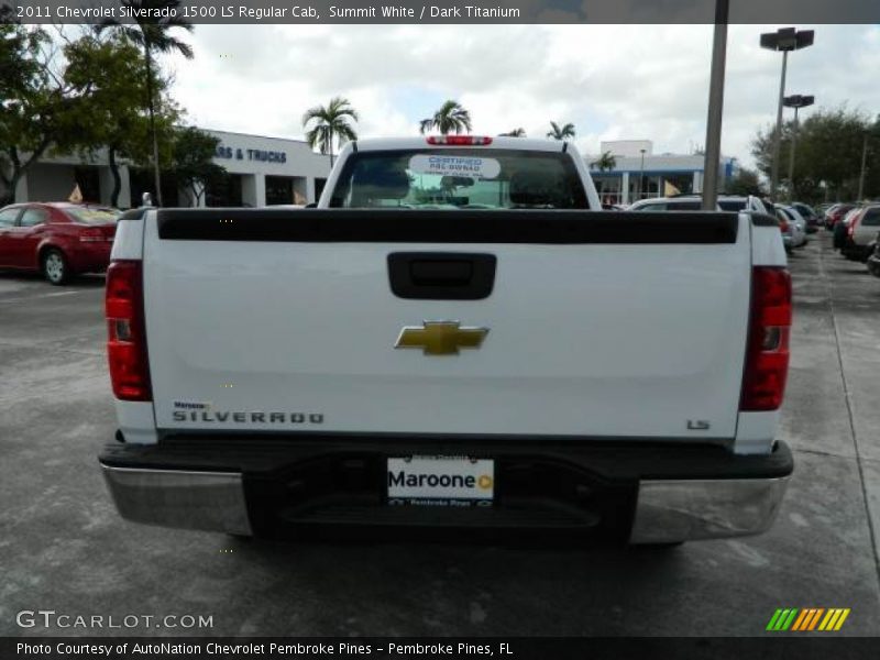 Summit White / Dark Titanium 2011 Chevrolet Silverado 1500 LS Regular Cab