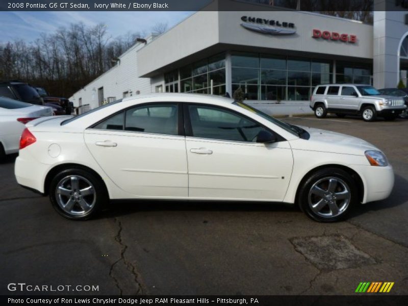Ivory White / Ebony Black 2008 Pontiac G6 GT Sedan