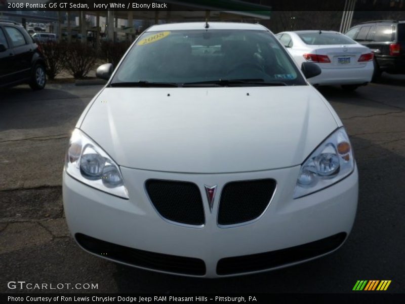 Ivory White / Ebony Black 2008 Pontiac G6 GT Sedan