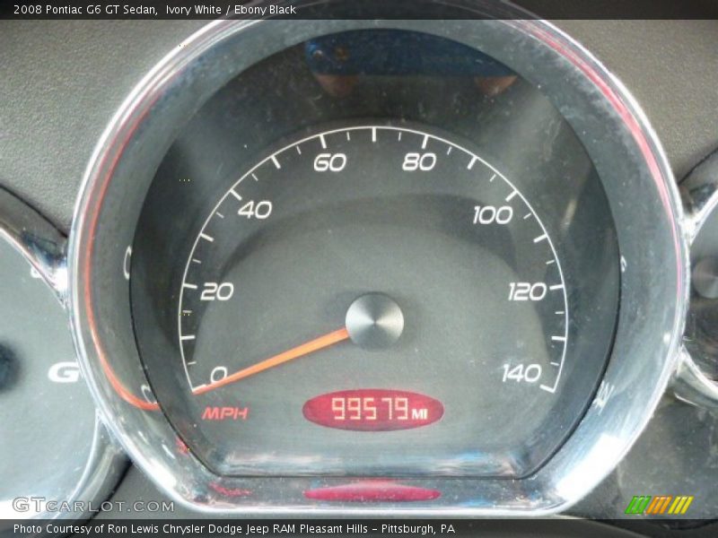 Ivory White / Ebony Black 2008 Pontiac G6 GT Sedan