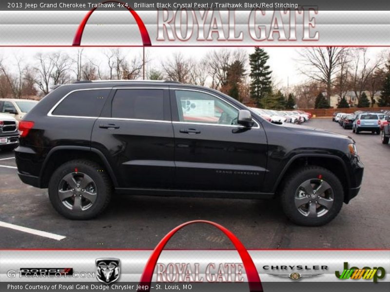 Brilliant Black Crystal Pearl / Trailhawk Black/Red Stitching 2013 Jeep Grand Cherokee Trailhawk 4x4